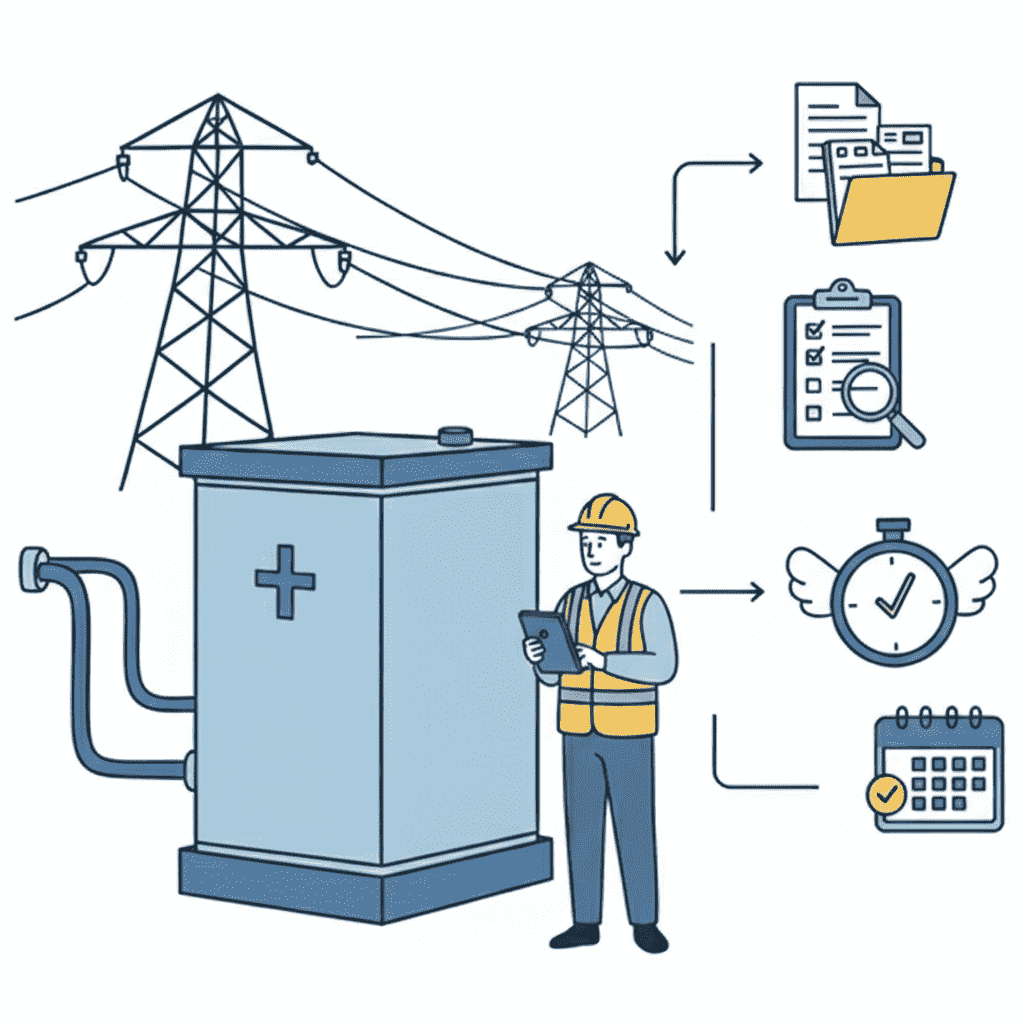 Site tracking software for energy storage