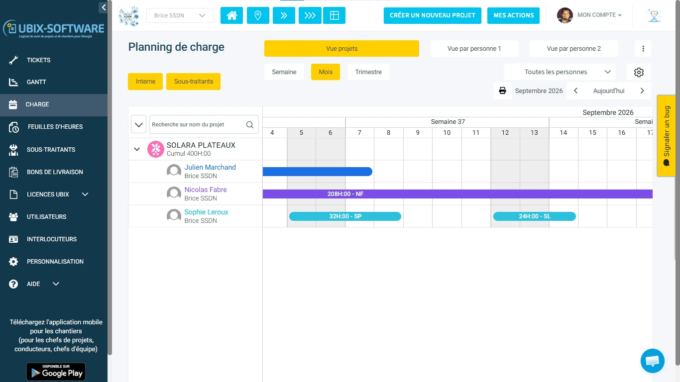 UBIX-SOFTWARE site tracking software - Feature: Checklist