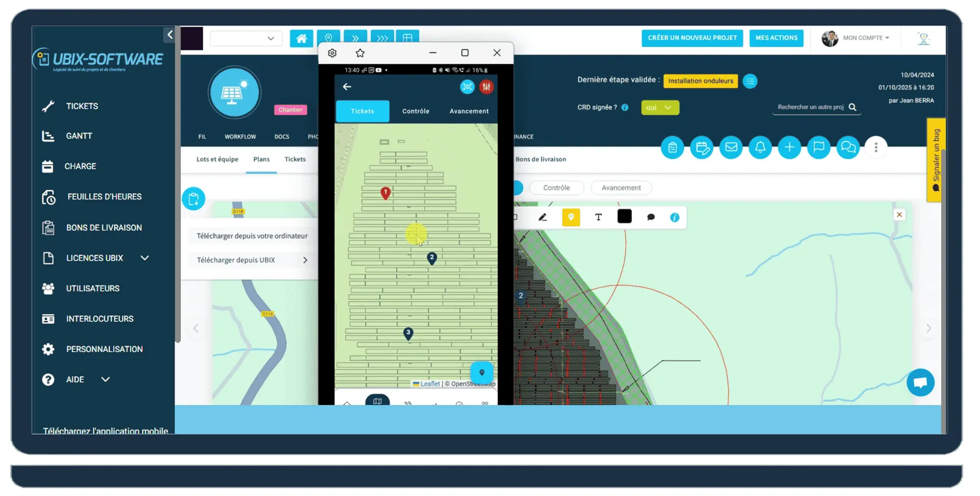 UBIX-SOFTWARE site tracking software — Logging a non-conformance on the mobile app