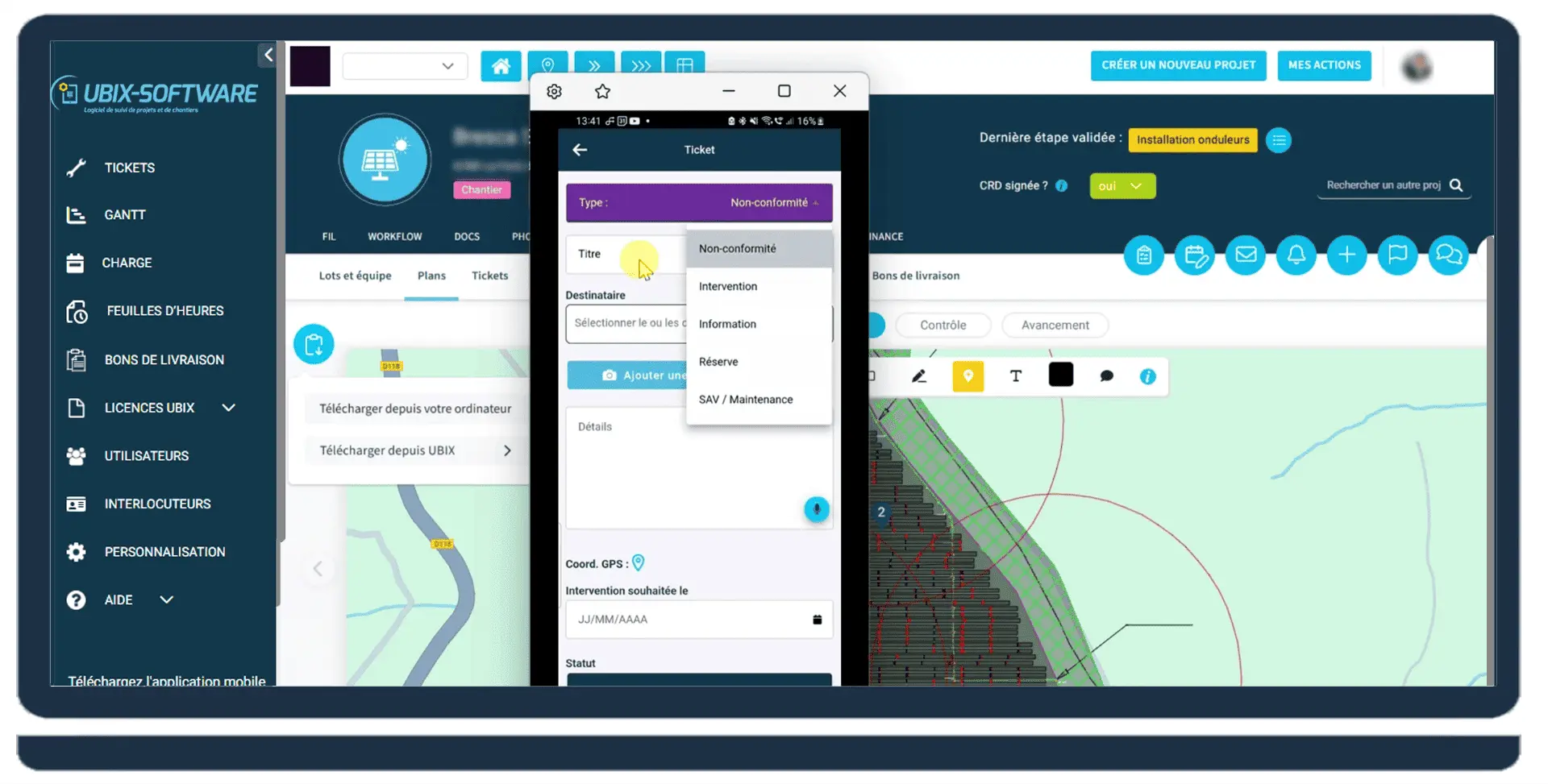 UBIX-SOFTWARE software — Collaborative project management and communication history tool