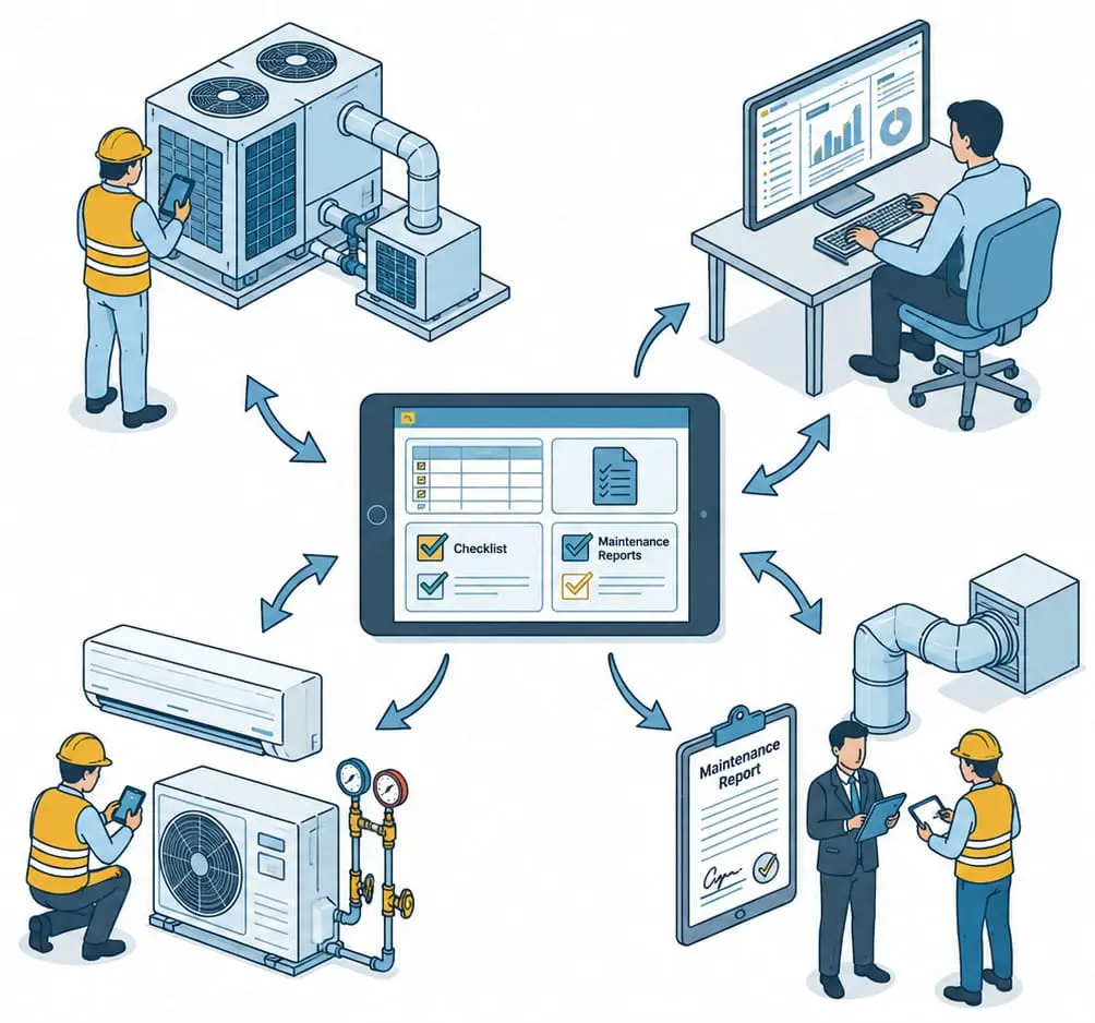 HVAC software for heating, ventilation and air conditioning