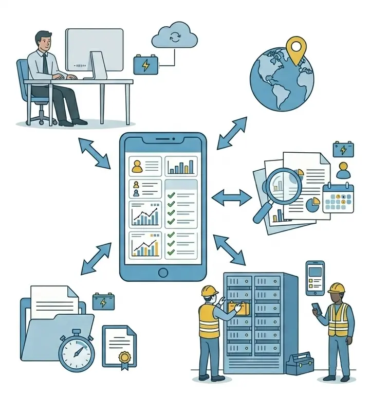 UBIX-SOFTWARE energy storage site tracking software