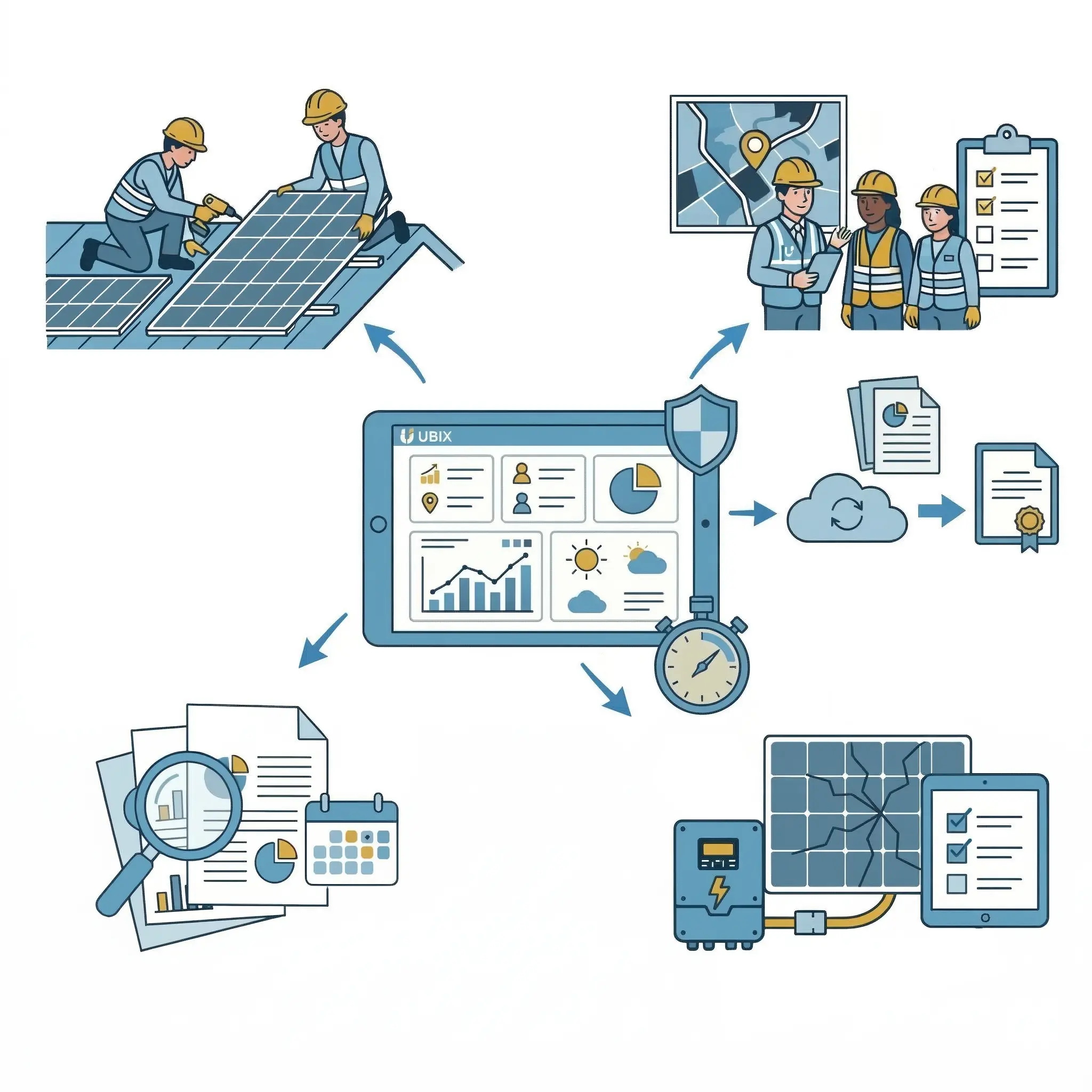 Photovoltaic site tracking software